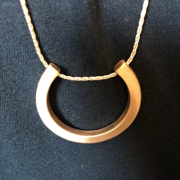 Adjustable Halfmoon Necklace Half Moon Pendant